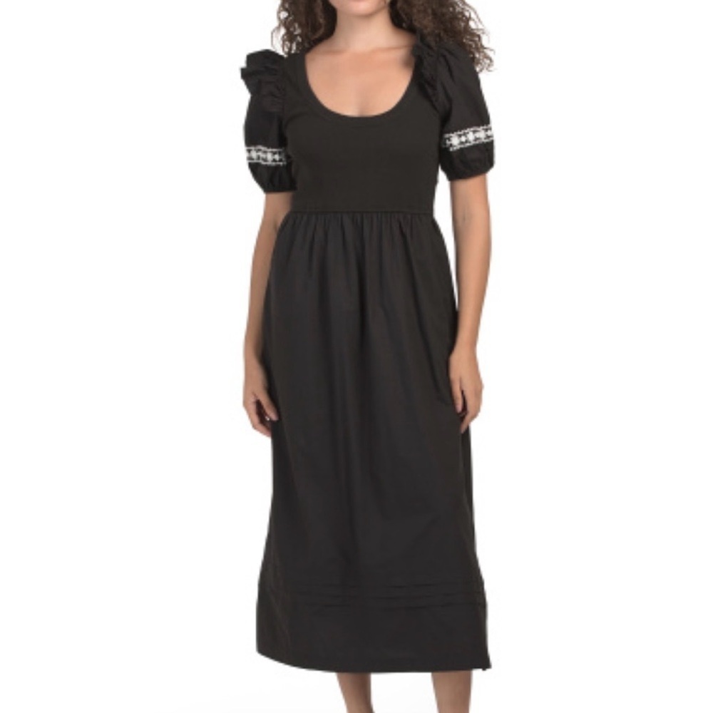 Cleobella Elegant Black Women's Dress cotton small